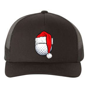 Golf Ball Christmas Santa Hat Golfing Party Gift for Golfer Yupoong Adult 5-Panel Trucker Hat