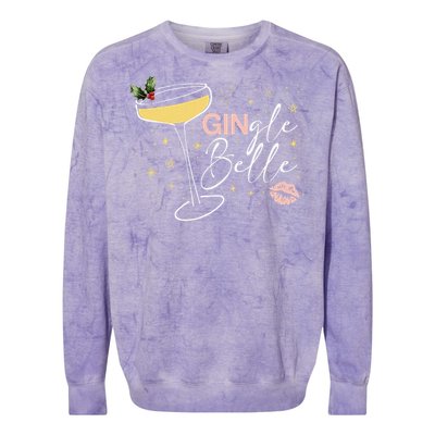 Gingle Belle Christmas Drink Cocktail Xmas Bartender Holiday Colorblast Crewneck Sweatshirt