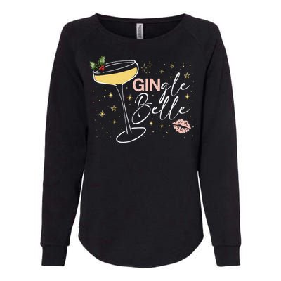 Gingle Belle Christmas Drink Cocktail Xmas Bartender Holiday Womens California Wash Sweatshirt