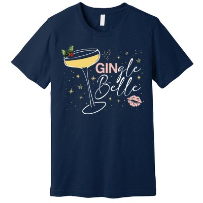 Gingle Belle Christmas Drink Cocktail Xmas Bartender Holiday Premium T-Shirt