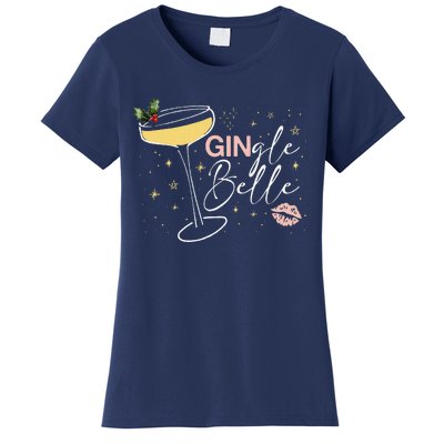 Gingle Belle Christmas Drink Cocktail Xmas Bartender Holiday Women's T-Shirt