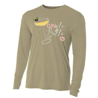 Gingle Belle Christmas Drink Cocktail Xmas Bartender Holiday Cooling Performance Long Sleeve Crew