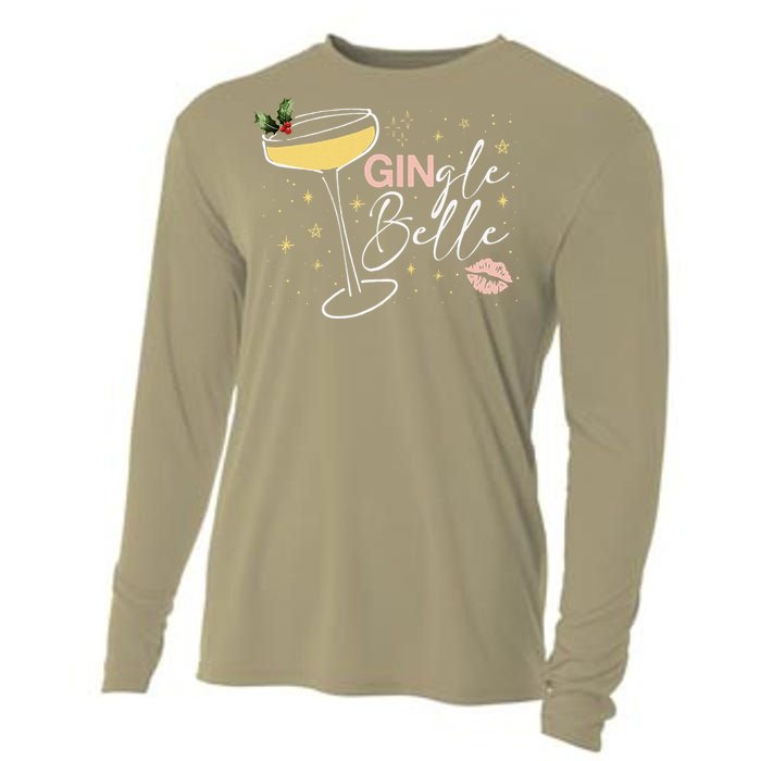 Gingle Belle Christmas Drink Cocktail Xmas Bartender Holiday Cooling Performance Long Sleeve Crew