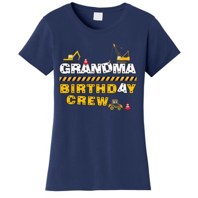 Grandma Birthday Crew Construction Family Birthday Party Women's T-Shirt