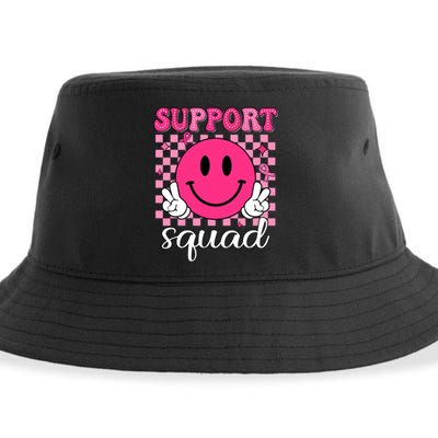 Groovy Breast Cancer Awareness Support Squad Sustainable Bucket Hat