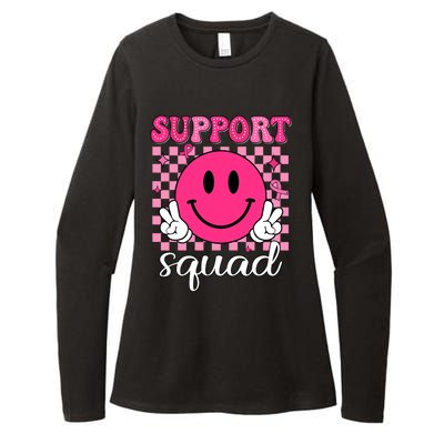 Groovy Breast Cancer Awareness Support Squad Womens CVC Long Sleeve Shirt