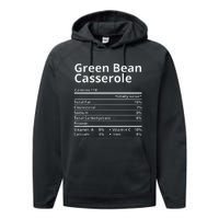 Green Bean Casserole Nutrition Facts Thanksgiving Christmas Performance Fleece Hoodie