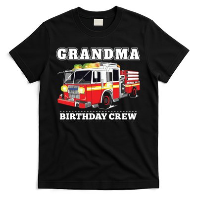 Grandma Birthday Crew Fire Truck Firefighter Fireman Party T-Shirt