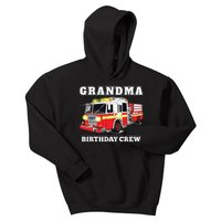 Grandma Birthday Crew Fire Truck Firefighter Fireman Party Kids Hoodie