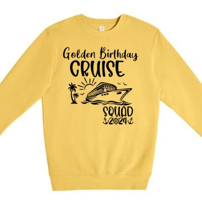 Golden Birthday Cruise Squad 2024 Holiday Trip Family Matching Premium Crewneck Sweatshirt