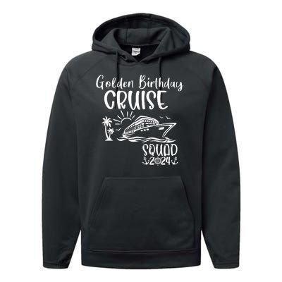 Golden Birthday Cruise Squad 2024 Holiday Trip Family Matching Performance Fleece Hoodie