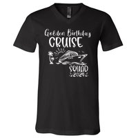 Golden Birthday Cruise Squad 2024 Holiday Trip Family Matching V-Neck T-Shirt