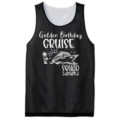 Golden Birthday Cruise Squad 2024 Holiday Trip Family Matching Mesh Reversible Basketball Jersey Tank