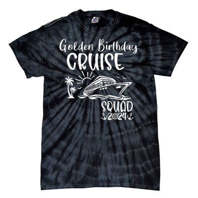 Golden Birthday Cruise Squad 2024 Holiday Trip Family Matching Tie-Dye T-Shirt