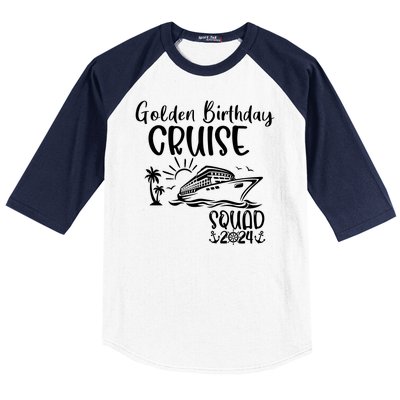 Golden Birthday Cruise Squad 2024 Holiday Trip Family Matching Baseball Sleeve Shirt