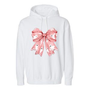 Ghost Bow Coquette Garment-Dyed Fleece Hoodie