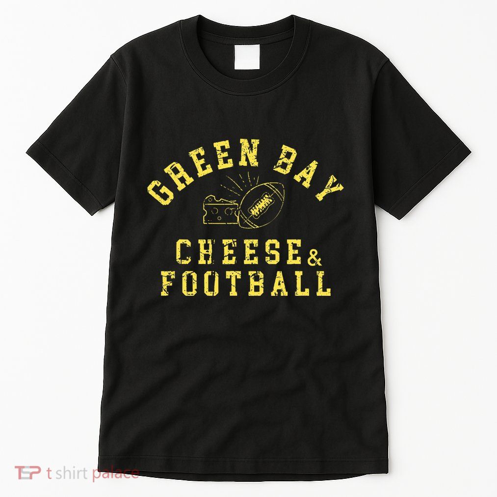 Green Bay Cheese & Football Distressed Gift Tall T-Shirt