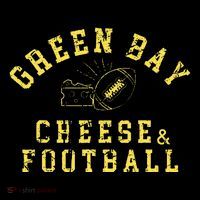 Green Bay Cheese & Football Distressed Gift Tall T-Shirt