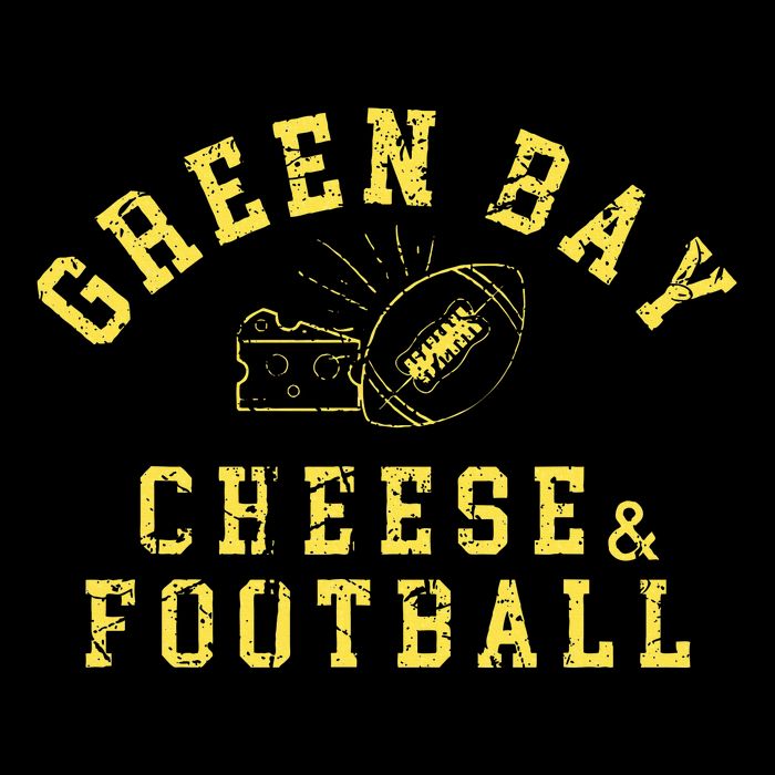 Green Bay Cheese & Football Distressed Gift 16 in Basic Backpack