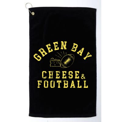 Green Bay Cheese & Football Distressed Gift Golf Towel