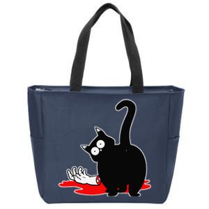 Guilty Black Cat Zip Tote Bag