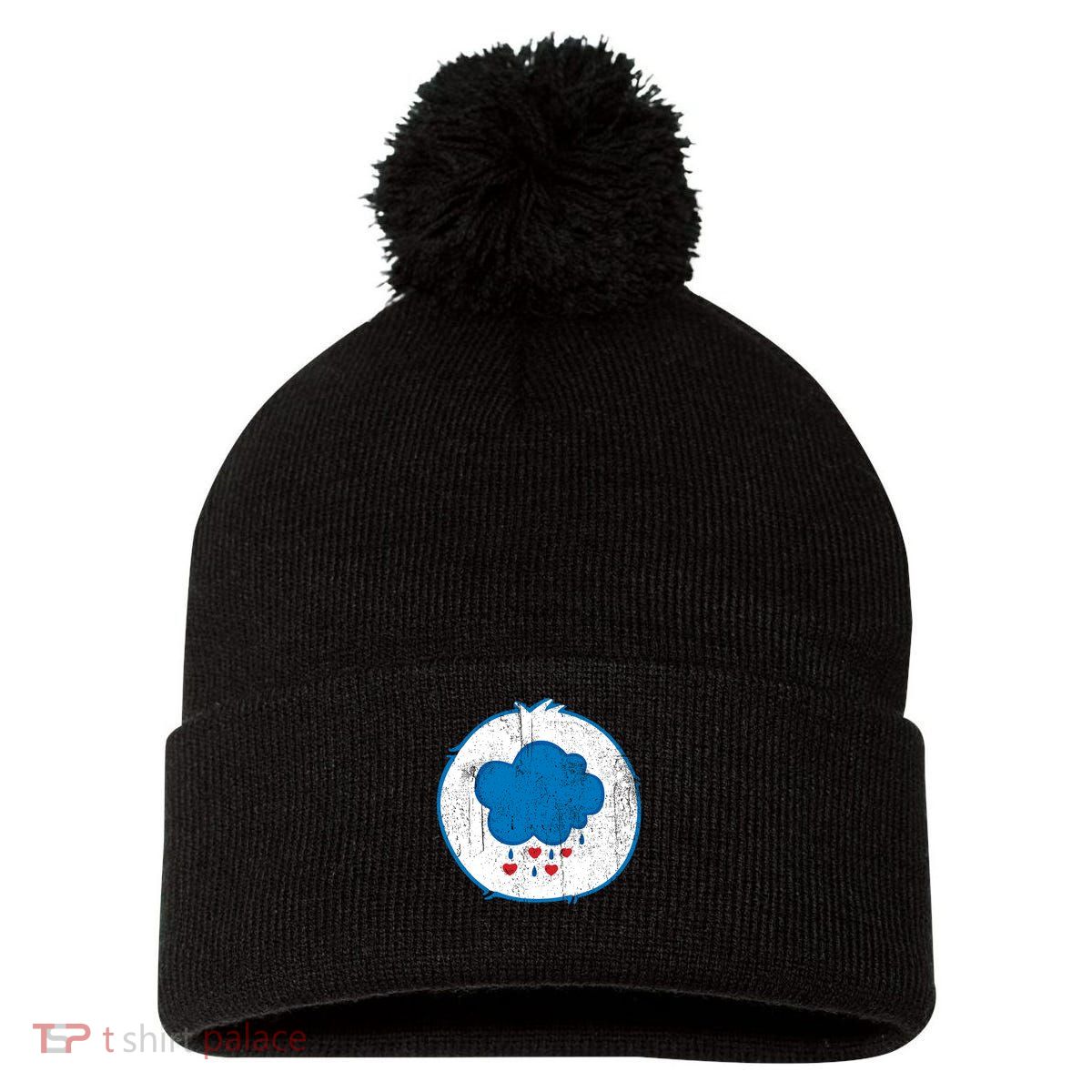 Grumpy Bear Costume Boy Retro Pom Pom 12in Knit Beanie