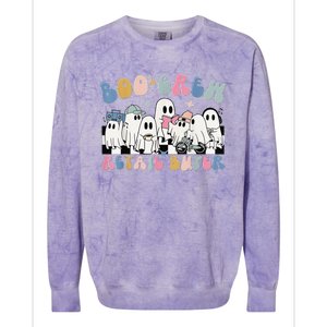 Groovy Boo Crew Retail Buyer Halloween Cute Ghost Colorblast Crewneck Sweatshirt