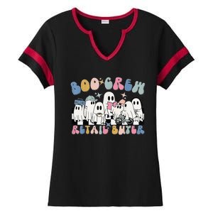 Groovy Boo Crew Retail Buyer Halloween Cute Ghost Ladies Halftime Notch Neck Tee