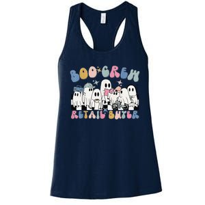 Groovy Boo Crew Retail Buyer Halloween Cute Ghost Women's Racerback Tank