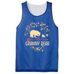 Granny Bear Christmas Family Flower Grandma Xmas Cute Gift Mesh Reversible Basketball Jersey Tank