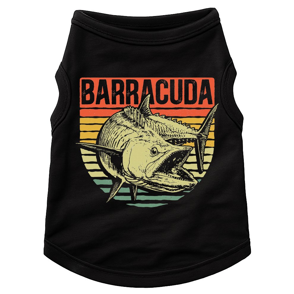 Great Barracuda Cuda Fishing Wildlife Saltwater Fish Art Doggie Tank