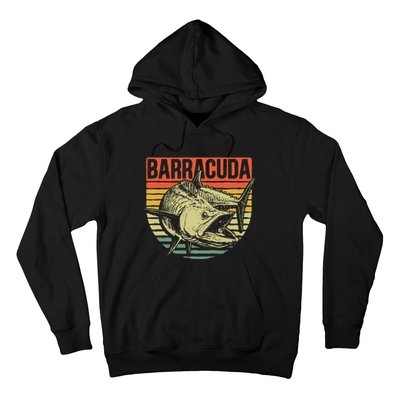 Great Barracuda Cuda Fishing Wildlife Saltwater Fish Art Hoodie