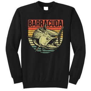 Great Barracuda Cuda Fishing Wildlife Saltwater Fish Art Tall Sweatshirt