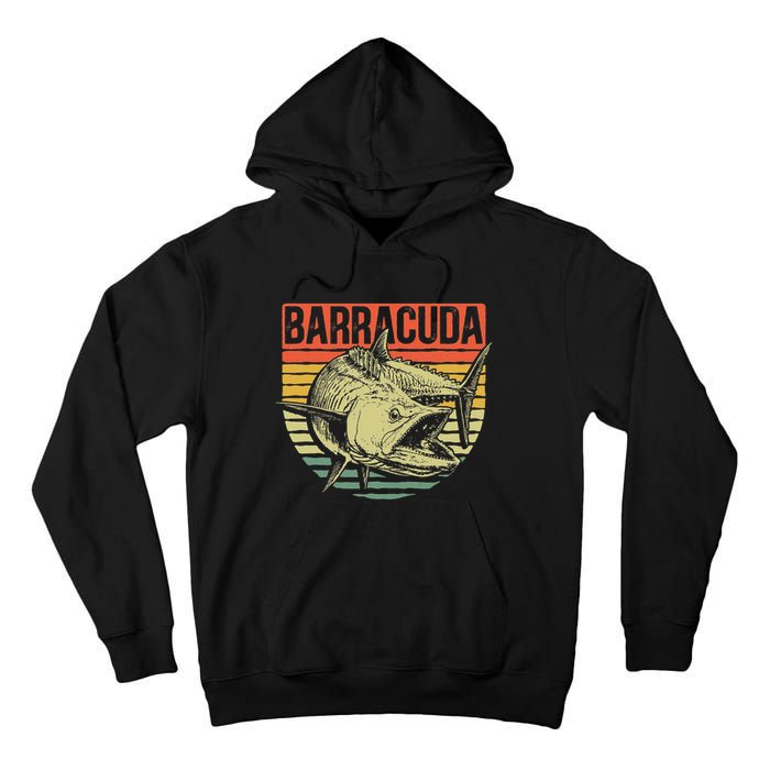 Great Barracuda Cuda Fishing Wildlife Saltwater Fish Art Tall Hoodie