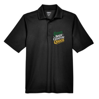 Green Bean Casserole Queen Funny Kitchen Queen Thanksgiving Men's Origin Performance Pique Polo