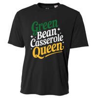 Green Bean Casserole Queen Funny Kitchen Queen Thanksgiving Cooling Performance Crew T-Shirt