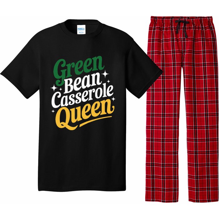 Green Bean Casserole Queen Funny Kitchen Queen Thanksgiving Pajama Set