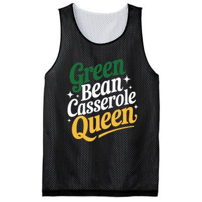 Green Bean Casserole Queen Funny Kitchen Queen Thanksgiving Mesh Reversible Basketball Jersey Tank