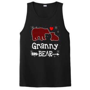 Granny Bear Christmas Pajama Red Plaid Buffalo Family Xmas Gift PosiCharge Competitor Tank