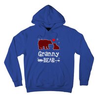 Granny Bear Christmas Pajama Red Plaid Buffalo Family Xmas Gift Hoodie