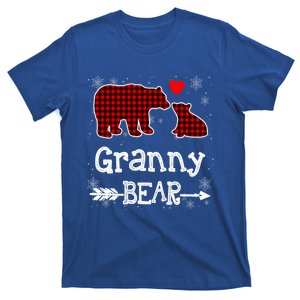 Granny Bear Christmas Pajama Red Plaid Buffalo Family Xmas Gift T-Shirt