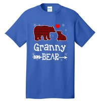 Granny Bear Christmas Pajama Red Plaid Buffalo Family Xmas Gift Tall T-Shirt