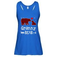 Granny Bear Christmas Pajama Red Plaid Buffalo Family Xmas Gift Ladies Essential Flowy Tank