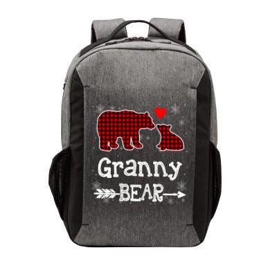 Granny Bear Christmas Pajama Red Plaid Buffalo Family Xmas Gift Vector Backpack