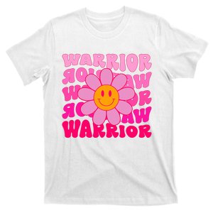 Groovy Breast Cancer Warrior Flower Pink_ Ribbon T-Shirt