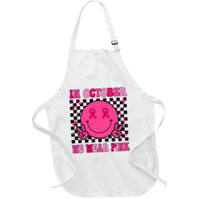 Groovy Breast Cancer Awareness In October We Wear Pink Apron