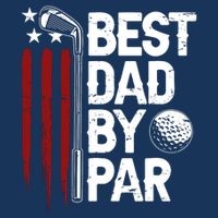 Golf Best Dad By Par Daddy Golfer American Flag Fathers Day Cooling Performance Crew T-Shirt