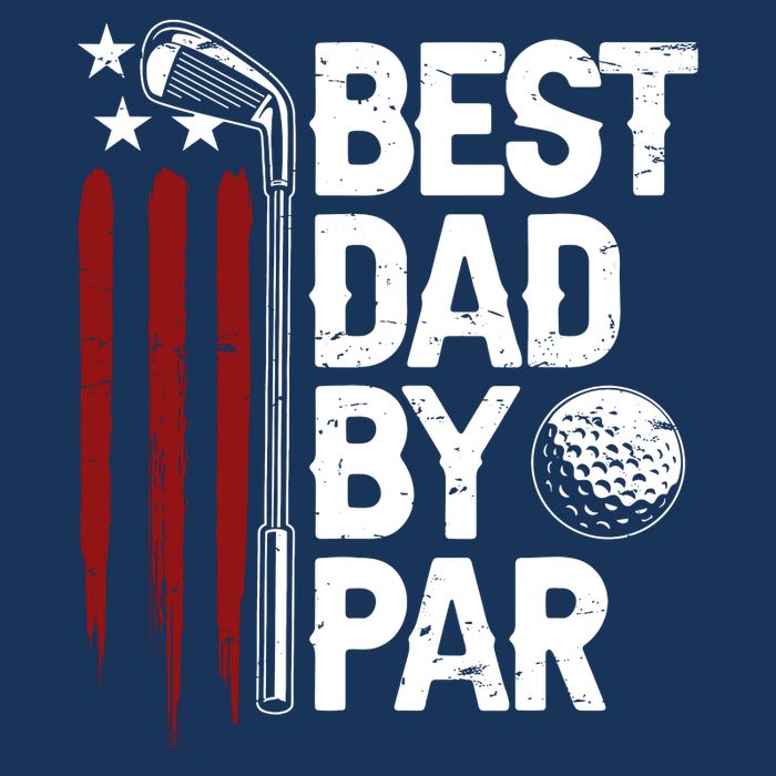 Golf Best Dad By Par Daddy Golfer American Flag Fathers Day Cooling Performance Crew T-Shirt