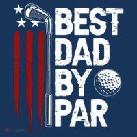 Golf Best Dad By Par Daddy Golfer American Flag Fathers Day Short Acrylic Beanie