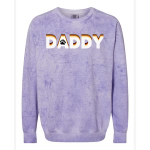 Gay Bear Daddy Design With Bear Pride Flag Gay Daddy Gift Colorblast Crewneck Sweatshirt